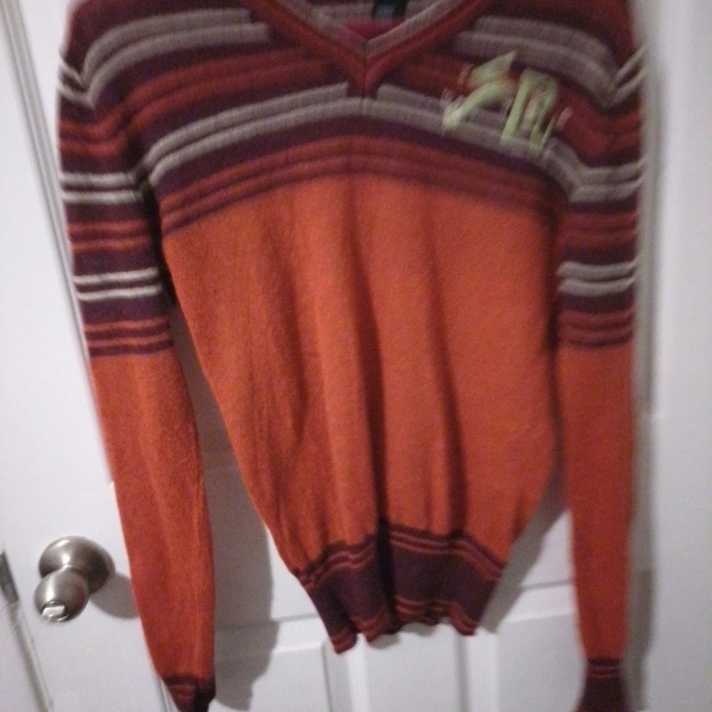 Striped Orange and Brown Sweater